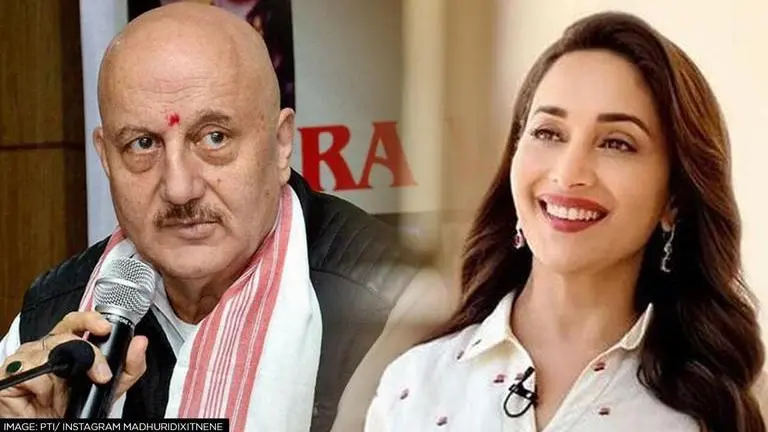 Madhuri Dixit visits Anupam Kher's school; latter says he 'hopes to work' with her again madhuri dixit