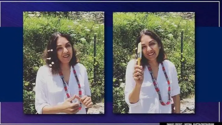 Neena Gupta colours her hair amid lockdown, flaunts her innovative 'jugad' | Watch here Neena Gupta