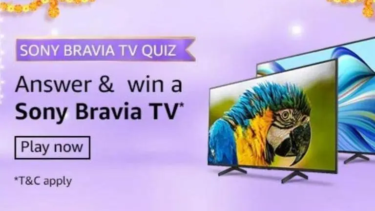 Amazon Sony Bravia TV answers October 12: Answer and win brand new Sony Bravia television Amazon Sony Bravia TV quiz