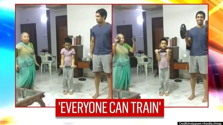 Chennai's 'rockstar' grandma lifts weights with grandsons, netizens say 'she is awesome' Chennai