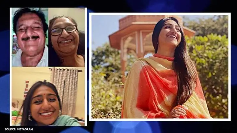 Mohena Kumari Singh wishes parents on their 36th wedding anniversary through video call Mohena Kumari Singh