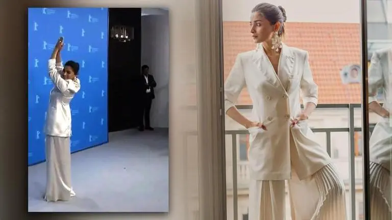 Alia Bhatt arrives in style at Berlin Film Festival, strikes 'Gangubai Kathiawadi' pose alia bhatt