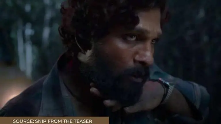 Allu Arjun's 'Pushpa Raj's' style & action turns him into an 'icon star'; watch teaser Source: Snip from the teaser