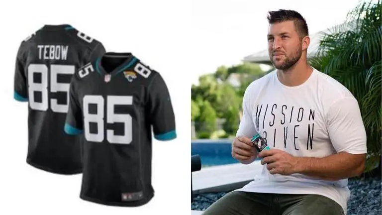 Tim Tebow's Jaguars jersey and tight end's other merchandise selling like hot cakes tim tebow jaguars