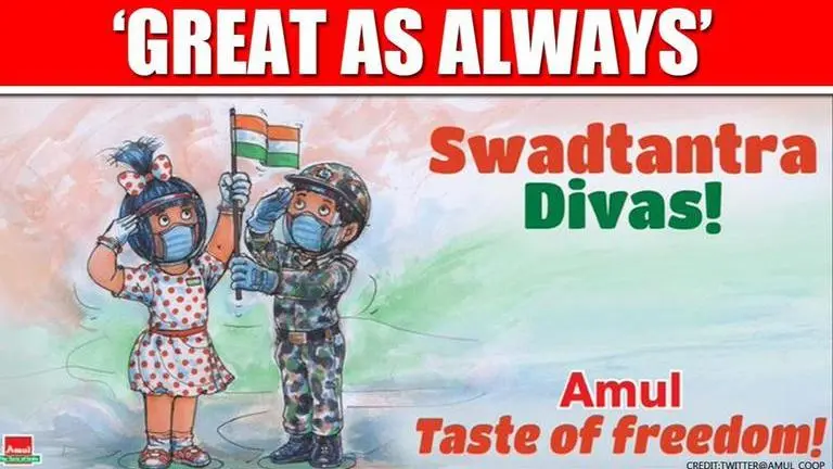 Independence Day 2020: Amul wishes 'Swadtantra Divas' with a creative doodle Independence Day 2020