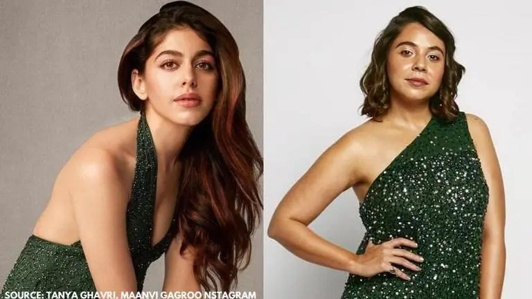 Alaya F Or Maanvi Gagroo: Who styled the shimmery emerald green voguish dress better? Alaya F
