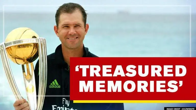 Ricky Ponting shares picture of memorabilia from his three World Cup-winning campaigns Ricky Ponting