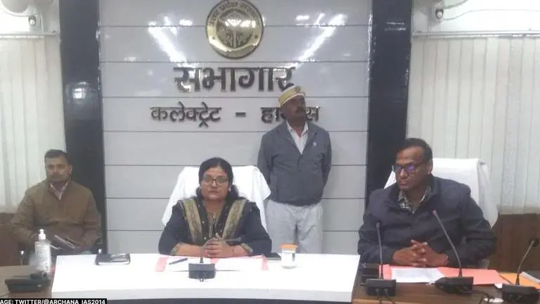 UP: Hathras DM denies namaz offered during school event, orders probe Hathras District Magistrate (DM) Archana Verma