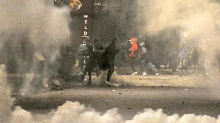 Tunisia protesters clash with police after being stopped from marching to Habib Bourguiba Tunisia