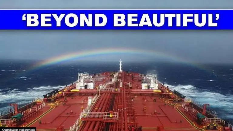 ‘Entry to heaven’: Spectacular image of rainbow leaves netizens awestruck Entry to heaven