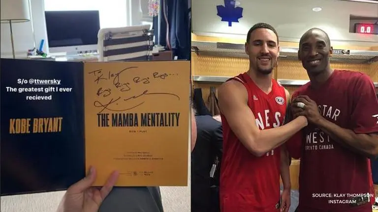 Kobe Bryant gifted Warriors star Klay Thompson 'inscribed' Mamba Mentality copy Kobe Bryant
