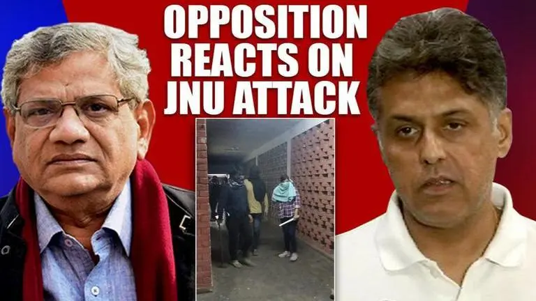 Even as ABVP & Left trade barbs over JNU violence, Opposition rushes to blame Modi govt Sitaram Yechury