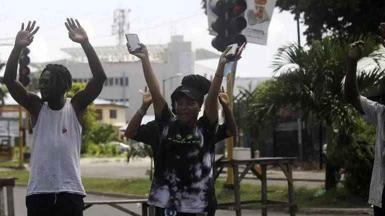 Protesters in Nigeria resent president address