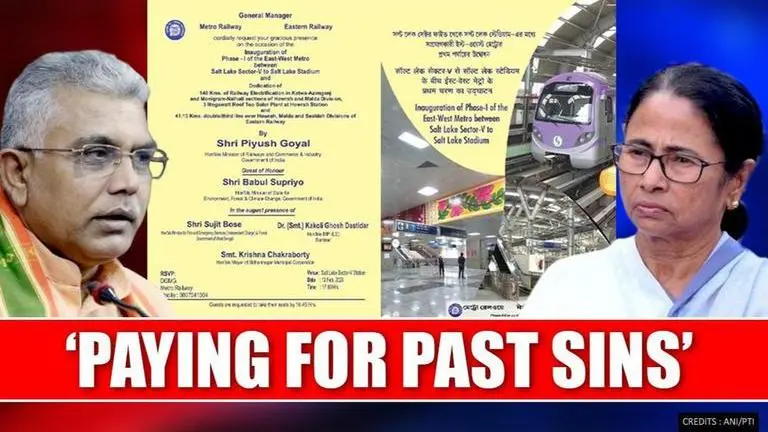 Mamata snubbed at Kolkata metro inauguration; 'TMC paying for past sins,' says BJP's Ghosh Dilip