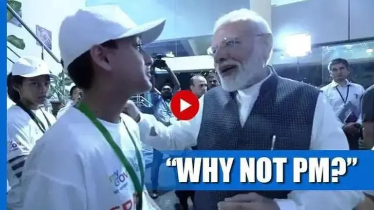 PM Modi to boy asking tips to be President: "Why not Prime Minister?" pm modi