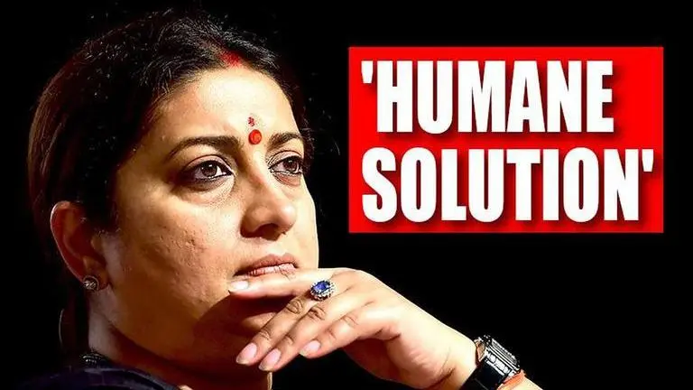 Smriti Irani: 'Menace of malnutrition needs a humane solution' Smriti Irani