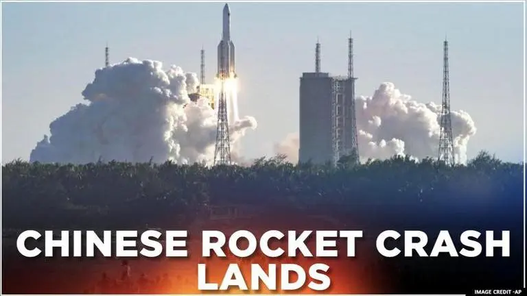 China's Long March 5B rocket crash lands in Atlantic Ocean- biggest space debris since '91 Chinese
