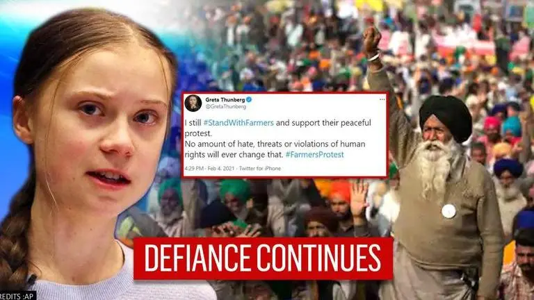 Greta Thunberg reiterates support for anti-farm law stir even as Delhi Police files FIR Greta Thunberg