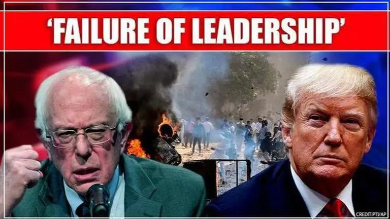 'Failure of leadership on human rights': Sanders on Trump's response to Delhi violence Bernie Sanders