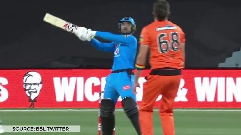 Rashid Khan hits MS Dhoni-style helicopter shot after winning ICC Award; Watch rashid khan