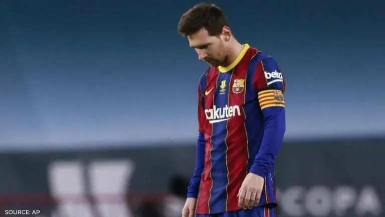 Lionel Messi in line to miss four games after receiving first red card of Barcelona career lionel messi