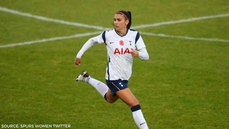 USWNT star Alex Morgan scores first goal for Tottenham same day men's team beat Arsenal alex morgan