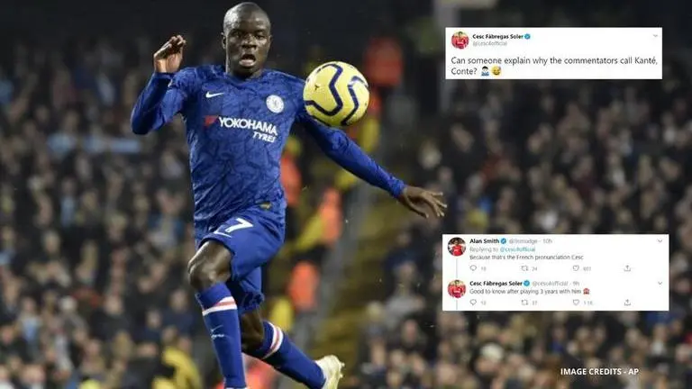 Fabregas finally learns how to say 'N'Golo Kante' despite playing with him for 3 years Fabregas