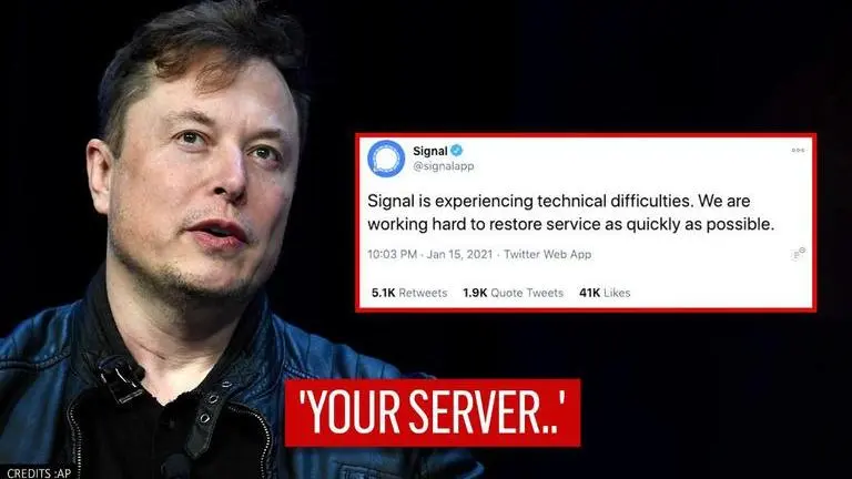 Elon Musk responds to Signal's global outage tweet after millions of new sign-ups Elon Musk