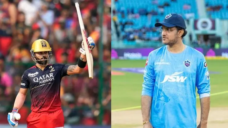 DC vs RCB: Ex-Indian pacer wants Virat Kohli to strike a ton for 'tribute to Dada.' Virat Kohli-Sourav Ganguly