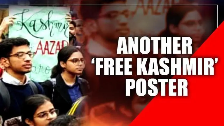 Now, 'Aazad Kashmir' poster surfaces at DU's St Stephen's College during pro-JNU rally Delhi University