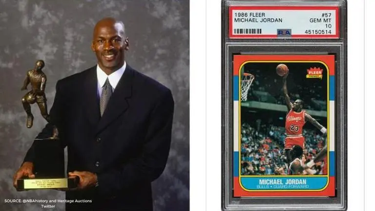 Michael Jordan rookie card sets new record, gets sold for whopping $12,500 Michael Jordan rookie card