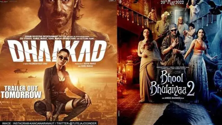 'Dhaakad' replaced in cinema halls with 'Bhool Bhulaiyaa 2' due to zero audience: Report Kangana Ranaut