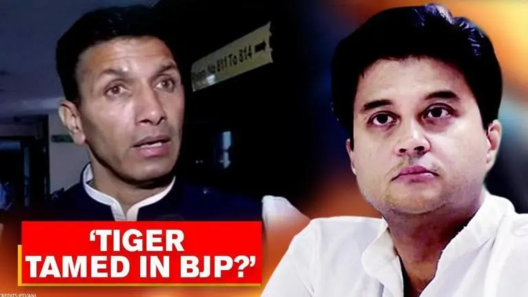 Congress bares teeth at Scindia, says 'Tiger busy retaining cabinet berths for loyal MLAs' Congress