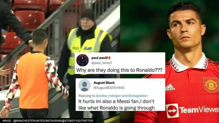 Twitter explodes after Cristiano Ronaldo storms down the tunnel before full-time vs Spurs Twitter