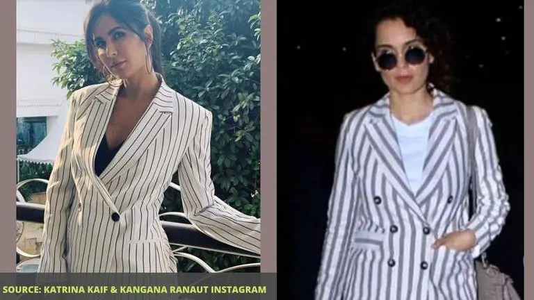 Katrina Kaif or Kangana Ranaut: Who styled the striped pantsuit better? katrina kaif