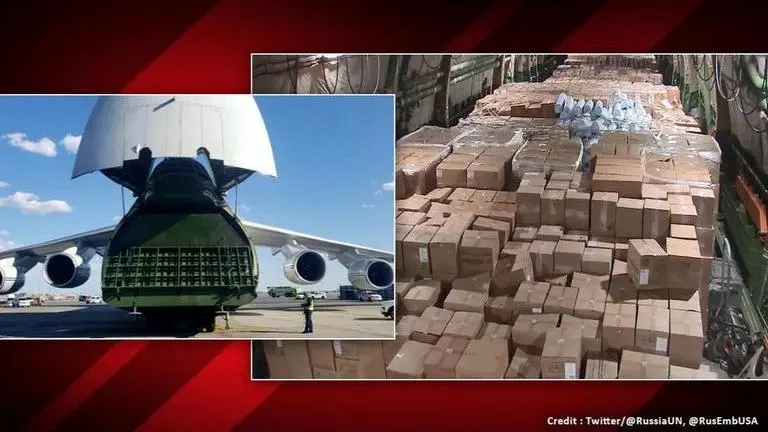 Coronavirus: Russian plane with medical supplies lands in US after Trump-Putin call coronavirus