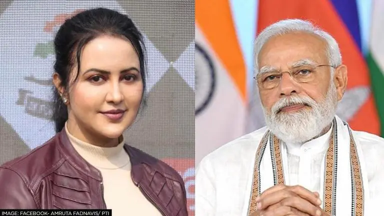 India has two 'Rashtra Pita', Narendra Modi father of New India: Amruta Fadnavis Amruta Fadnavis