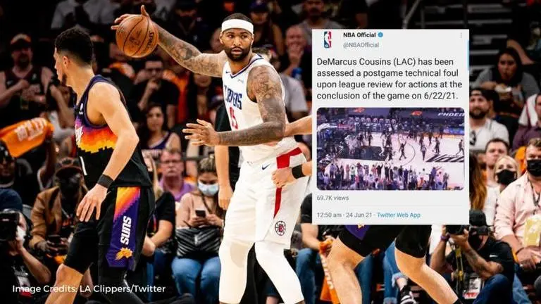 DeMarcus Cousins gets issued technical almost 15 hours after Clippers vs Suns game DeMarcus Cousins gets issued technical almost 15 hours after Clippers vs Suns game