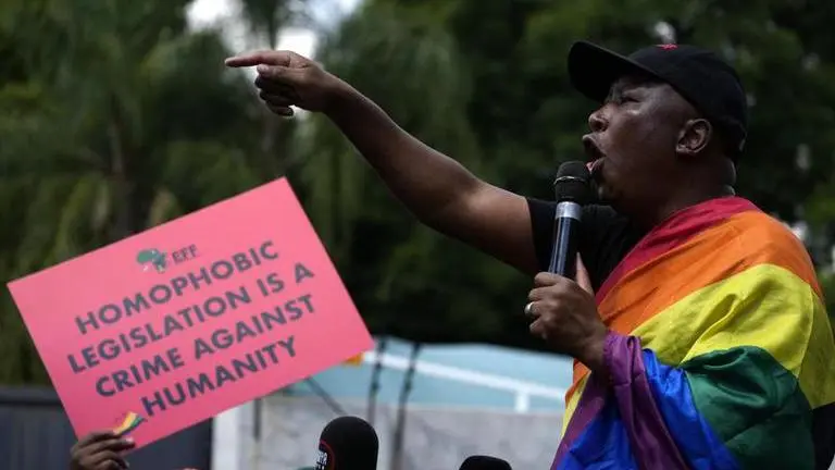 South African opposition protests against Uganda's anti-LGBTQ bill