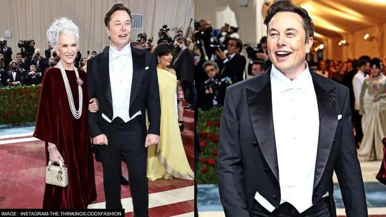 Met Gala 2022: Elon Musk walks red carpet with mom Maye post buying Twitter Met Gala 2022, Maye Musk at Met Gala 2022, Elon Musk at Met Gala 2022, Met Gala 2022 theme, Met Gala 2022 red carpet