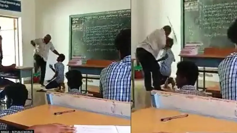 Student thrashed by school teacher in Chidambaram