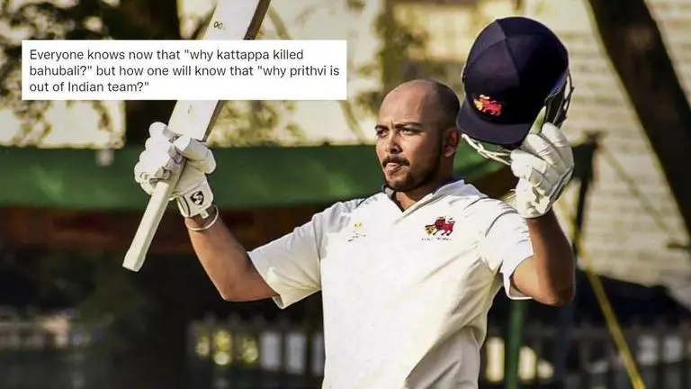 Netizens hail Prithvi Shaw for unbeaten double-century on Day 1 of Ranji Trophy match Prithvi Shaw