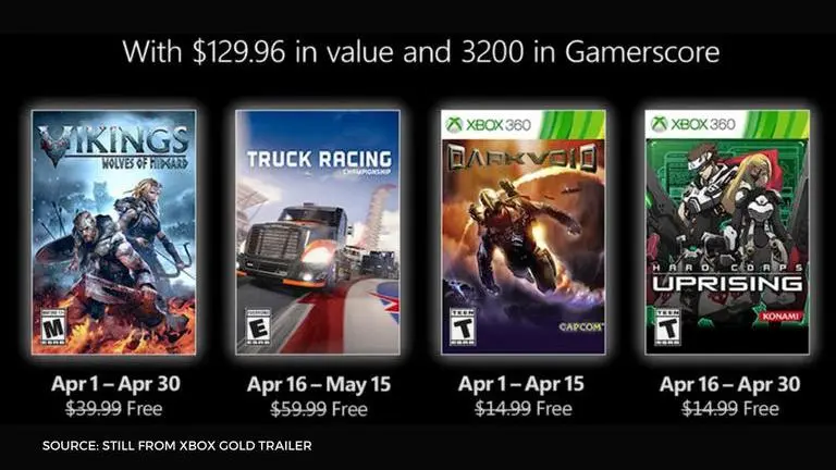 Xbox Games with Gold for the month of April announced; see list Image Source: Still From Xbox Gold Trailer