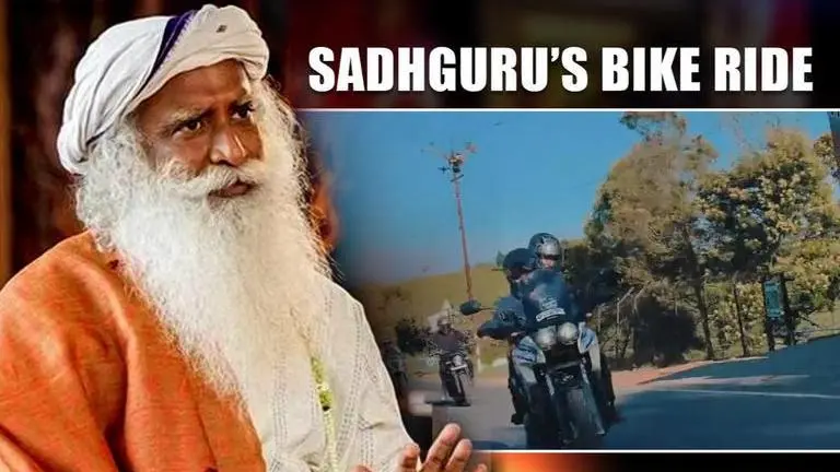 Sadhguru leads by example, rides bike to avoid public transport in times of Coronavirus Sadhguru