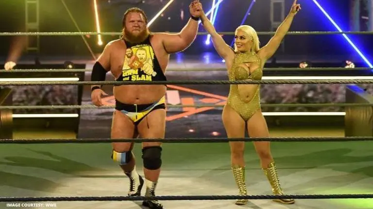 WrestleMania 36: Otis gets a kiss from Mandy Rose after defeating Dolph Ziggler Otis and Mandy Rose