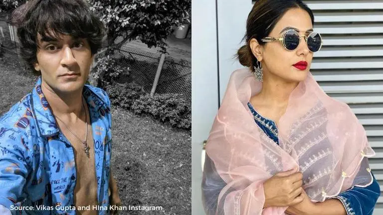 Vikas Gupta calls out paps for hounding Hina Khan at the airport after father's demise Source: Vikas Gupta and Hina Khan Instagram