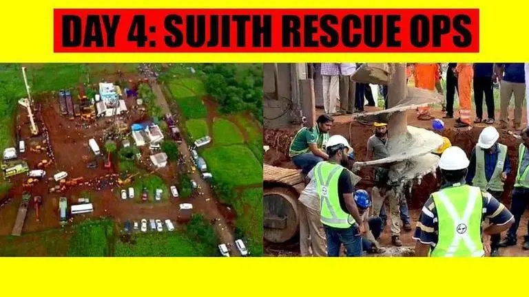 Sujith rescue ops latest:Parallel borewell digging on to reach toddler Surjith rescue