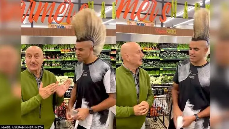 Anupam Kher calls himself 'bald & beautiful' after meeting man with 'unique' hairstyle Anupam Kher