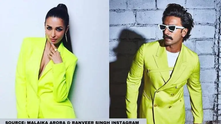 Ranveer Singh VS Malaika Arora: Who aced the neon green pant-suit better? ranveer singh