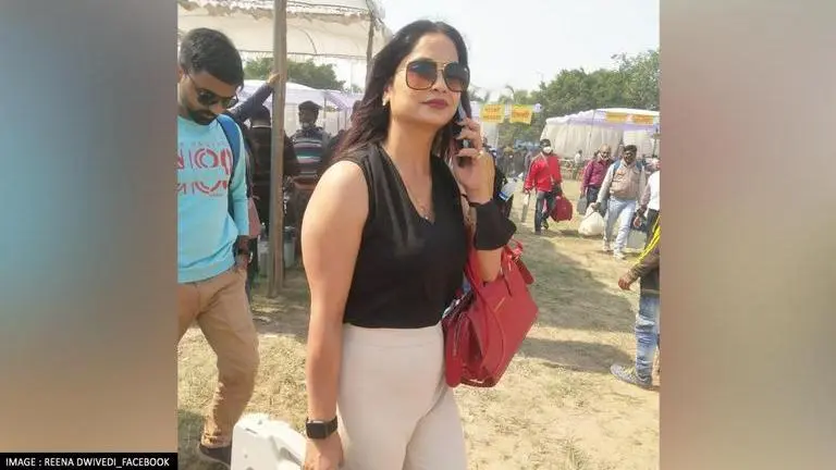 UP poll officer Reena Dwivedi arrives at booth in style, rages storm on internet Reena Dwivedi
